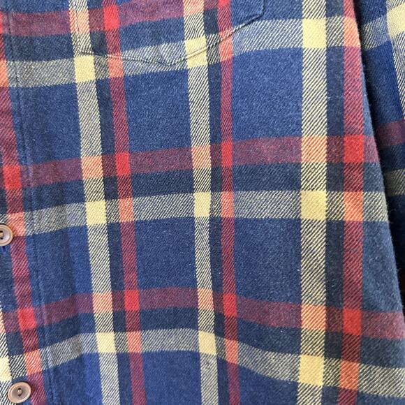 Grayers Heritage Men 100% Cotton Flannels Yellow/Red/Blue Striped Shirt- Size XL - Picture 3 of 9